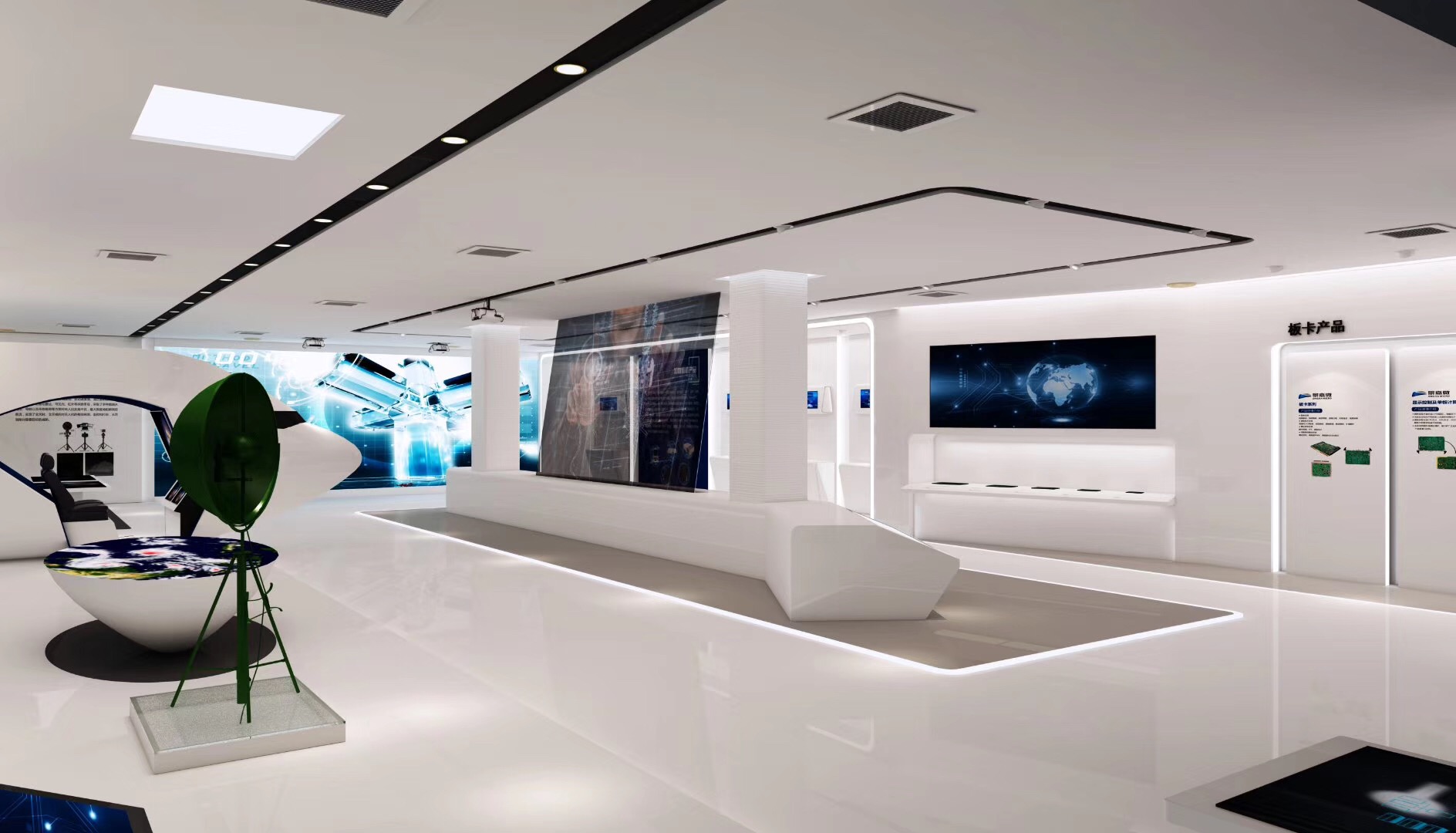 清遠(yuǎn)展廳設(shè)計(jì)公司裝修景嘉微企業(yè)展覽館
